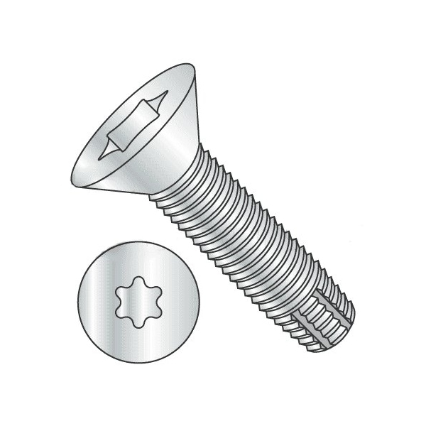 Newport Fasteners Thread Cutting Screw, 5/16"-18 x 2-1/2 in, Zinc Plated Steel Flat Head Torx Drive, 500 PK 566756-500 - main